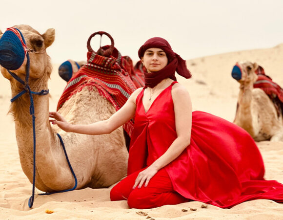 Morning Desert Safari, Camel Ride with Sandboarding